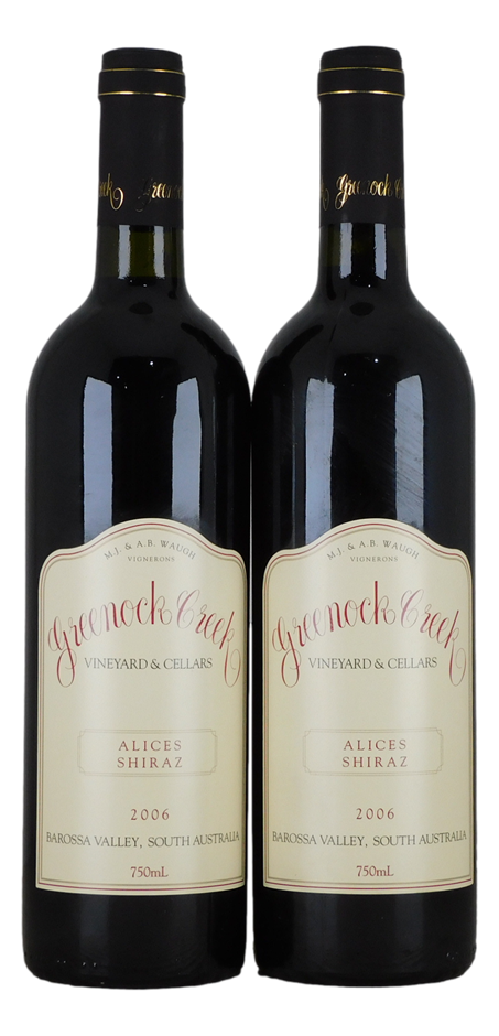 Greenock Creek Alice's Shiraz 2006 (2x 750mL), Barossa Valley.