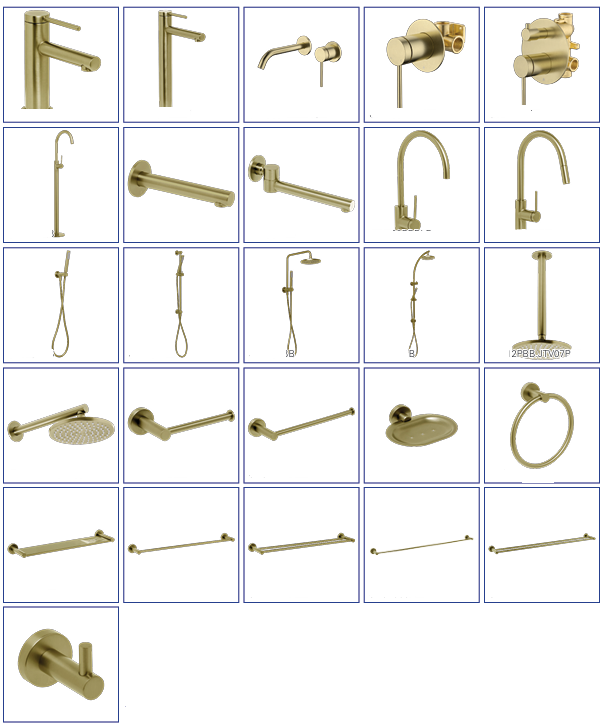 Bathroom Pack Brushed Brass