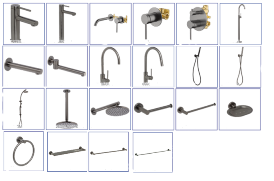 Bathroom Pack Gun Metal