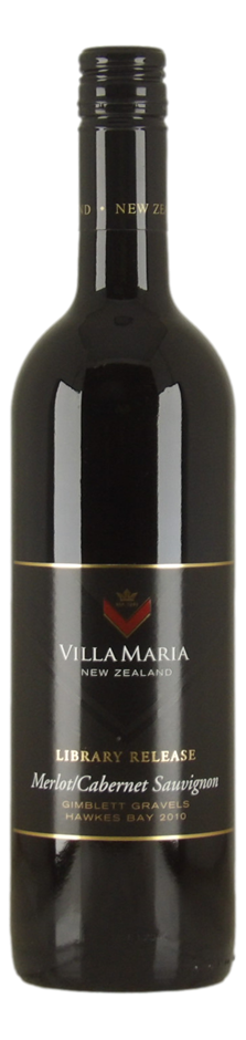 Villa Maria Library Release Merlot Cabernet 2010 (1x 750mL), Hawke's Bay.