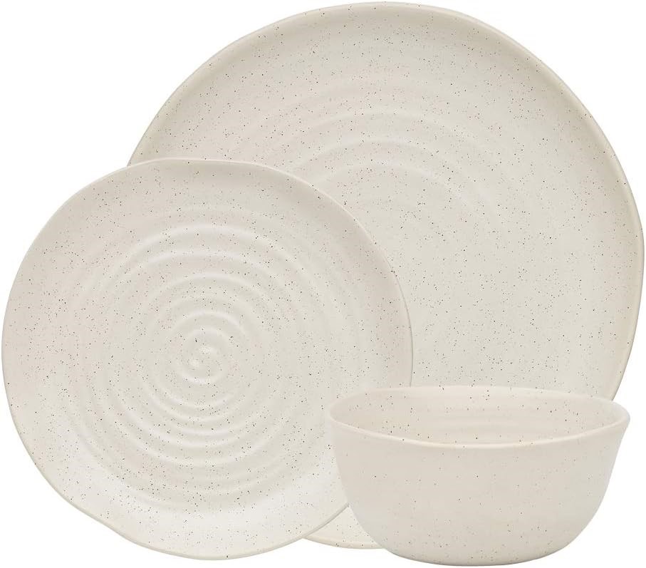 ECOLOGY Ottawa 12pc Dinnerset Calico. NB: 2 Plates has minor chip.