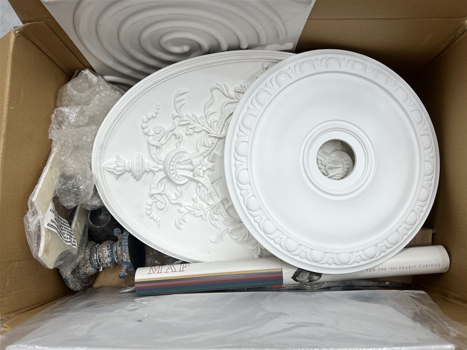 Assorted Box Home Decorations. NB: Photo as is. Some Not in Original Packag