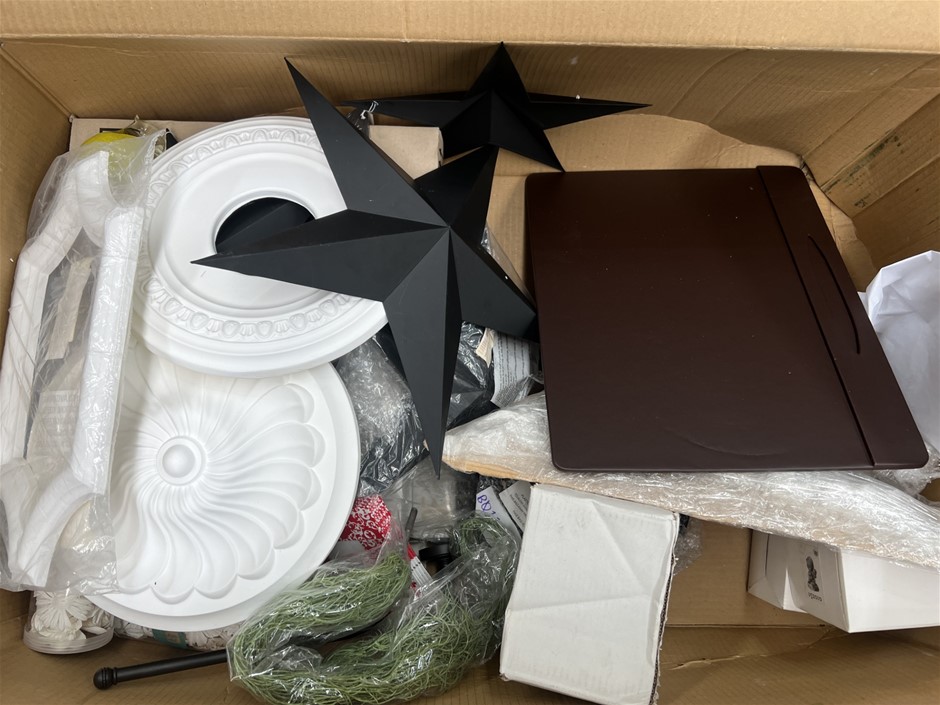 Assorted box Home Decorations. NB: Photo as is. Some Not in Original Packag