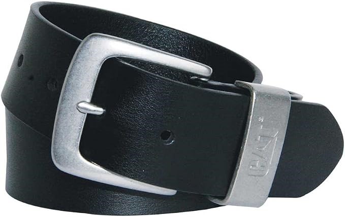 CAT Unisex Madison Genuine Leather Belt, Black, Medium