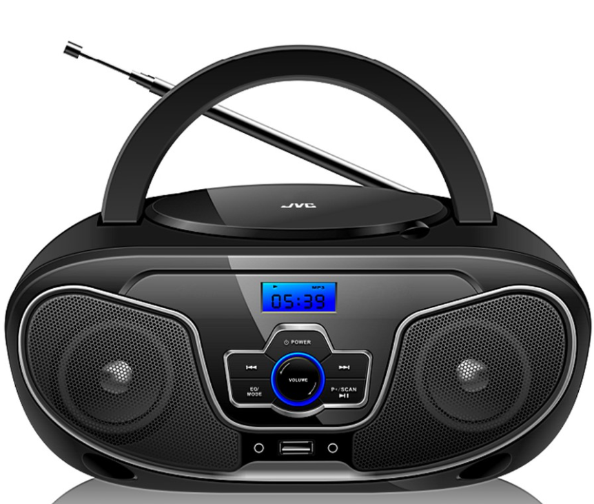 JVC Portable CD Player with Bluetooth - Black NB: minor use