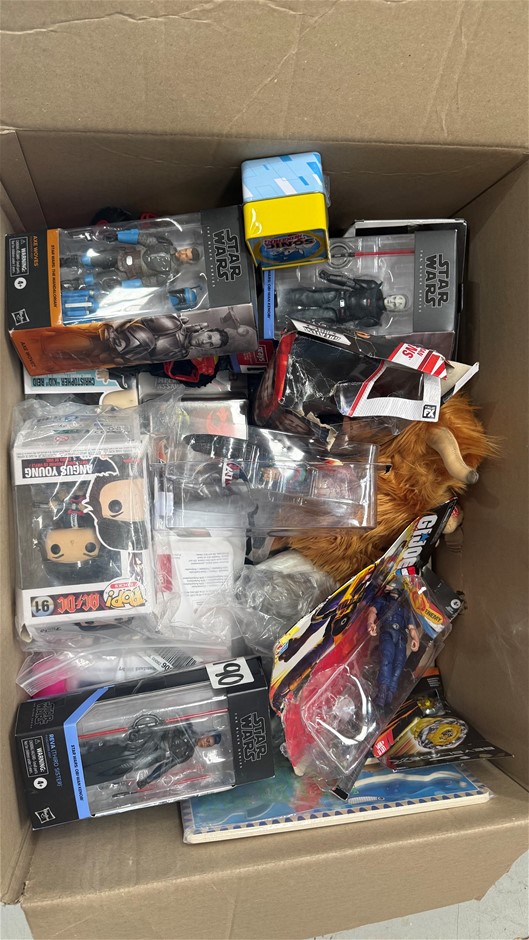 Assorted Box of Childrens Toys/Figurines. NB: Items may not be in original