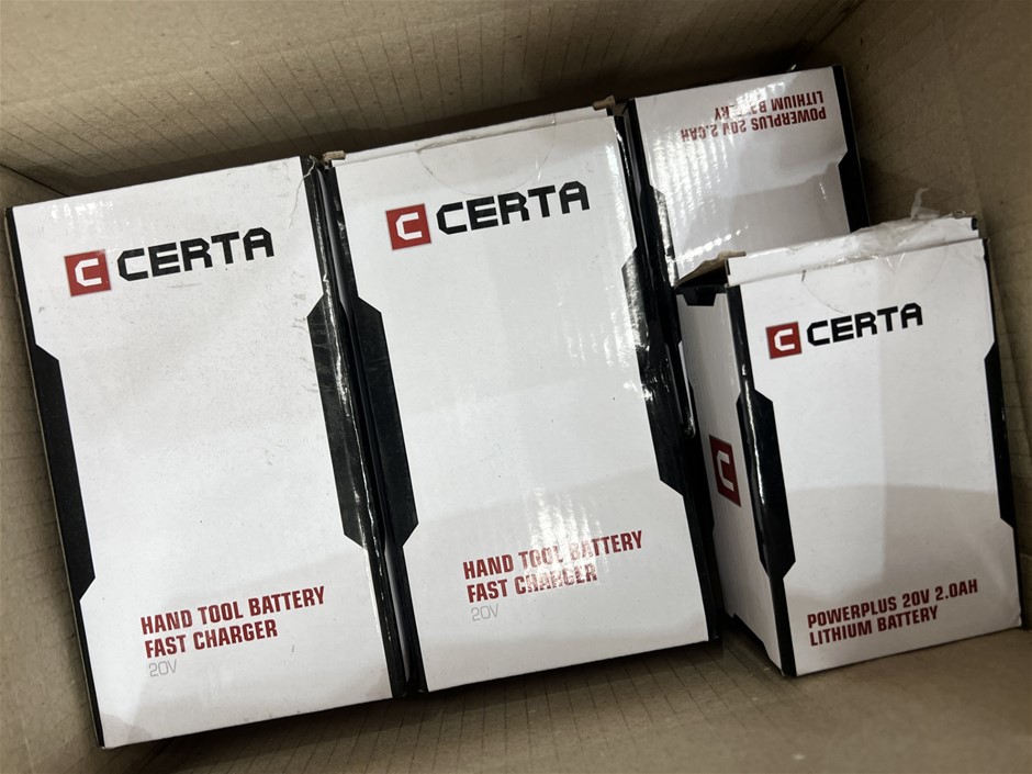 Assorted Box Of Certa Hand Tool Battery. NB: Photo as is. Some Not in Origi