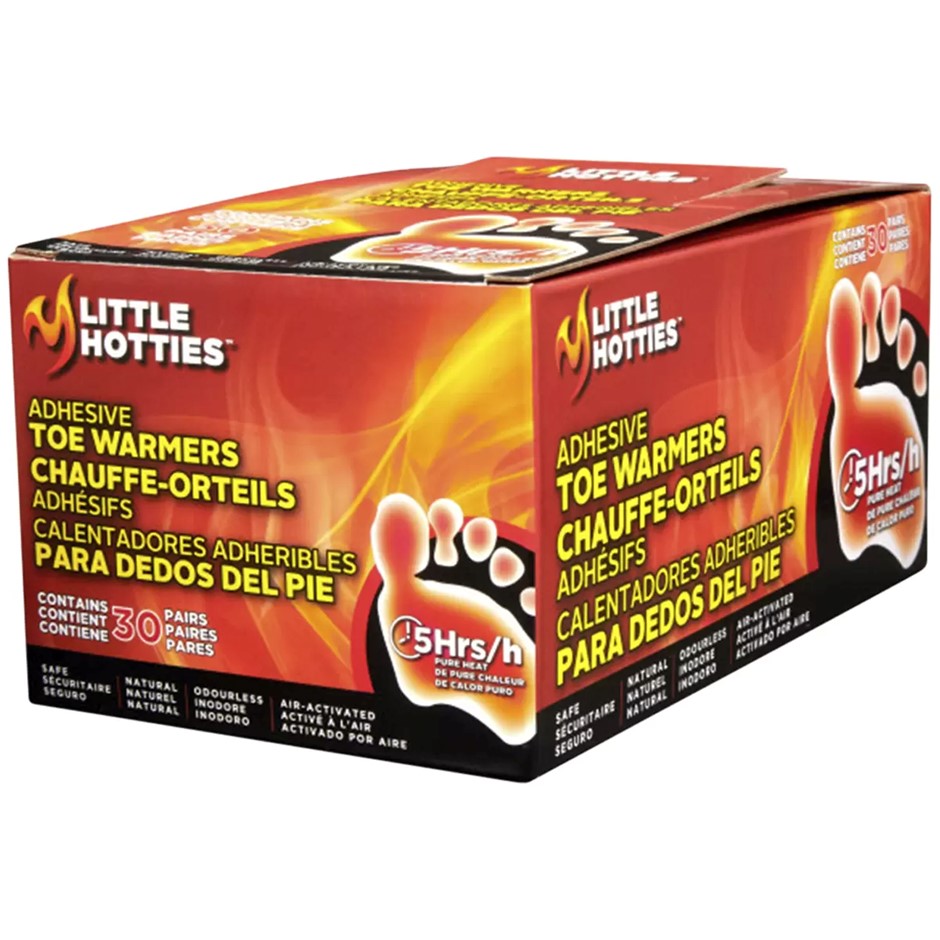 30 Pairs x LITTLE HOTTIES Adhesive Toe Warmers (30 pairs in a pack).