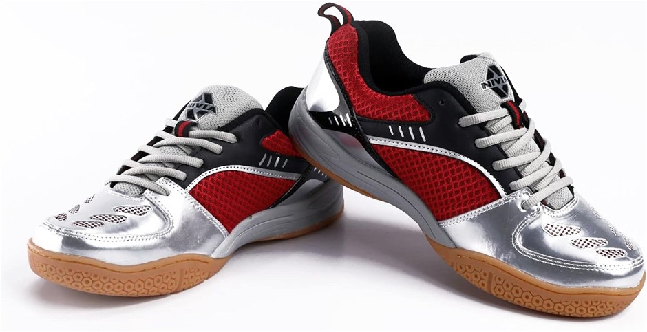 NIVIA Unisex Appeal Non Marking Round Sole Badminton Shoes, UK6/US7/EU40, R