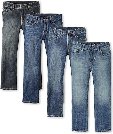 4pk x THE CHILDREN'S PLACE Boy's Basic Bootcut Jeans, Size 5, Dark Jupiter/