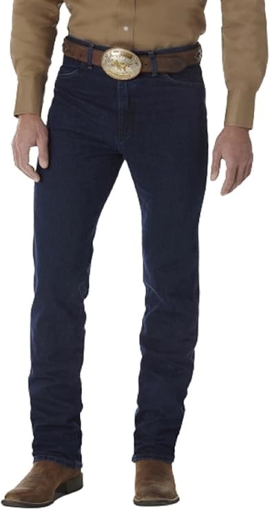 WRANGLER Men's Cowboy Cut Slim Fit Jean, Size 31Wx32L, Dark Stone. 936DSD.