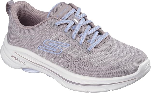 SKECHERS Women's Gowalk 8 - Britt Sneaker, US10/EU40, Taupe/Blue, 125920/TP
