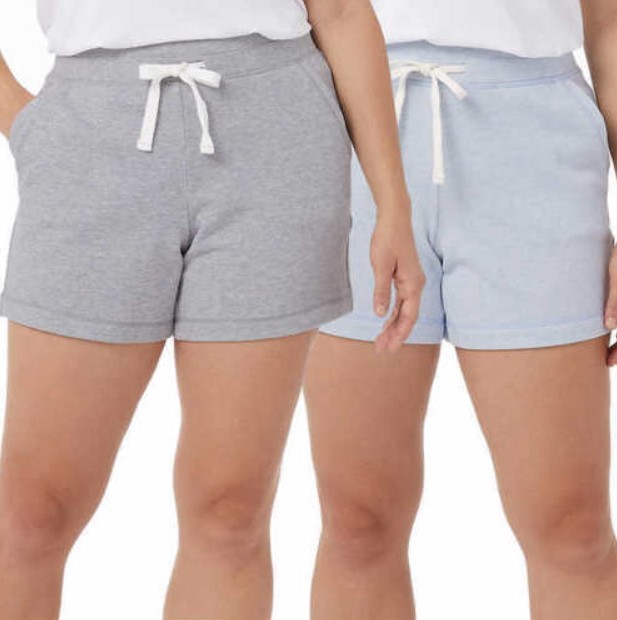 32 DEGREES Women's 2pk Ultra Soft Shorts, Size L, Cotton/Polyester, Heather