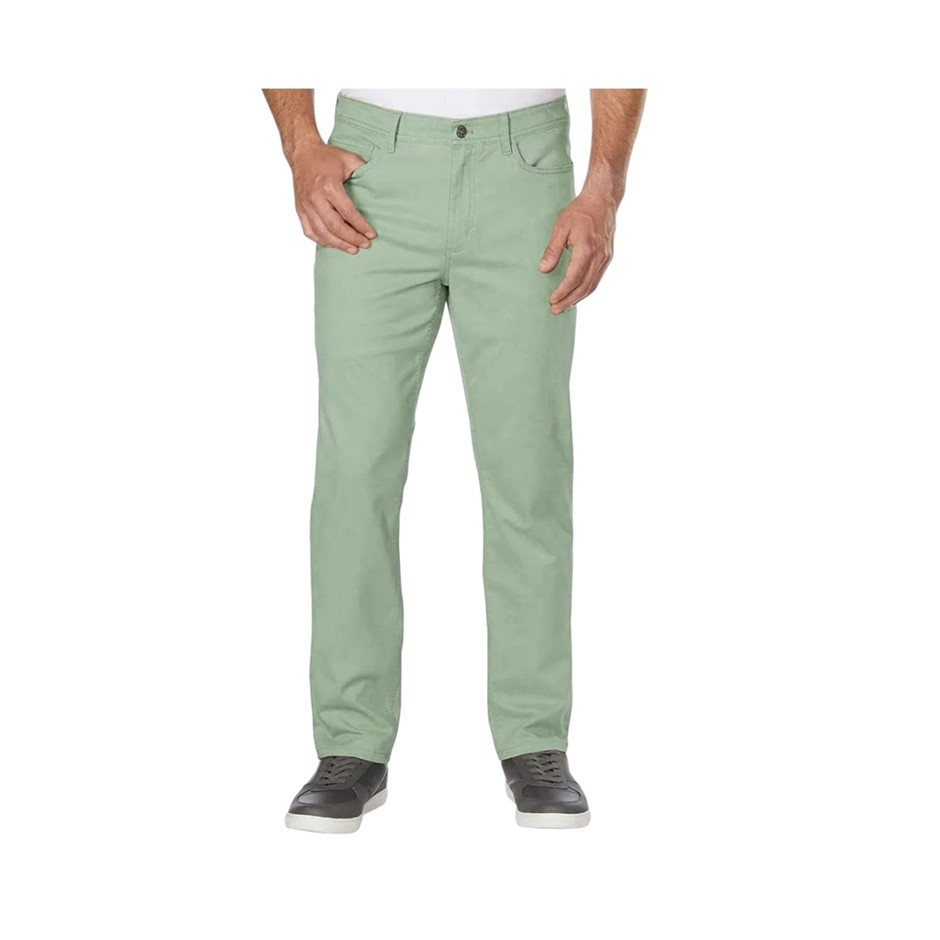 ENGLISH LAUNDRY Men's 5-Pocket Pants, Size 36x32, 98% Cotton, Aloe Green.