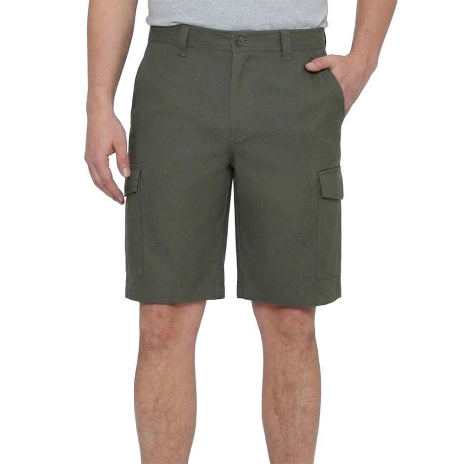 RIDGEPOINT Men's Cargo Shorts, Size 34, 85% Cotton, Green. Buyers Note - D