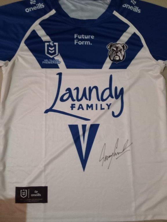 TERRY LAMB SIGNED CANTERBURY BULLDOGS JERSEY