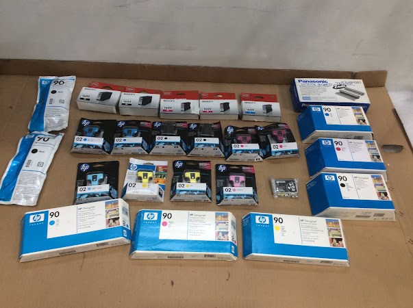 HP 90/Canon Maxify 1600 Black/Cyan Ink Cartridge&Panasonic KX-BP081 New