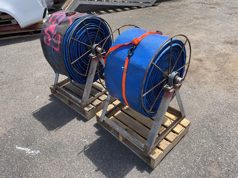 2x Lay Flat Hose on Reel