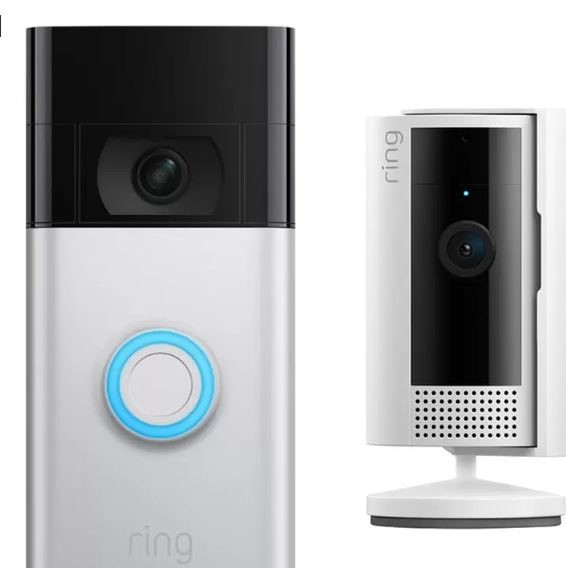 RING Video Doorbell 2nd Gen & Indoor Cam 2nd Gen. N.B: Damaged packaging.