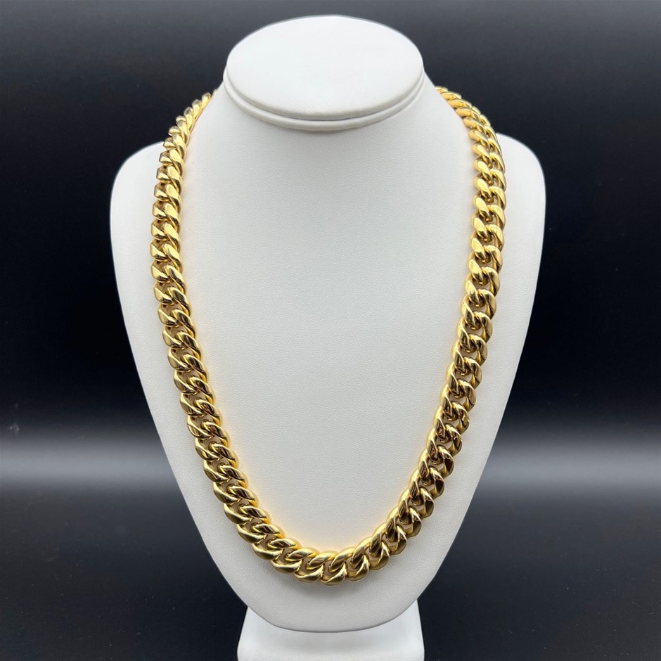 18K Gold-Filled Cuban Chain Necklace, 16MM Wide - 60.9cm