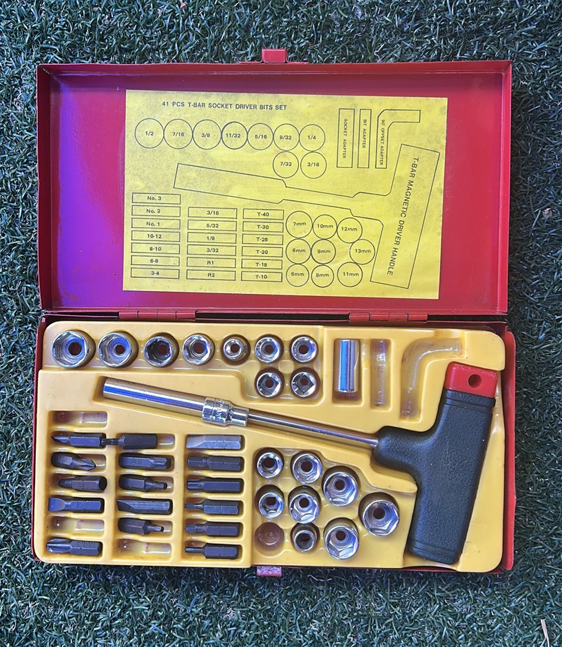 41-Piece T-bar Magnetic Driver & Socket Set