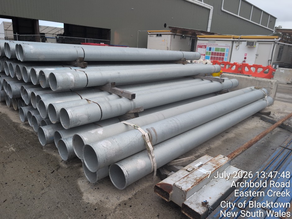 71 x 10 INCH GALV STEEL PIPES (Site ID: PIPE09)
