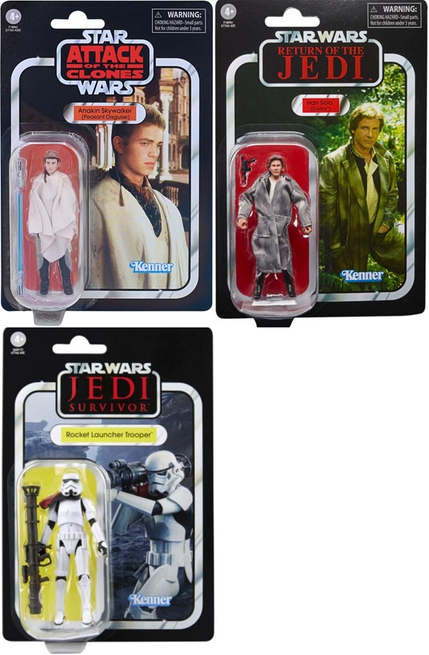 3 x STAR WARS Vintage Collection Figures – Rocket Launcher Trooper; Han Sol