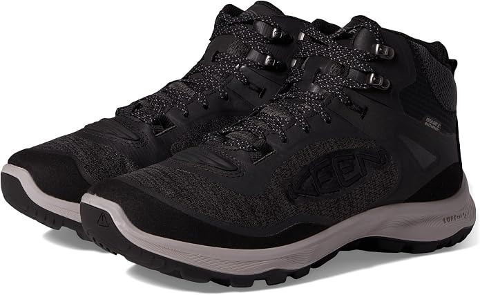 KEEN Women's Terradora Flex Mid Waterproof Hiking Boot, Black Steel Grey, 7