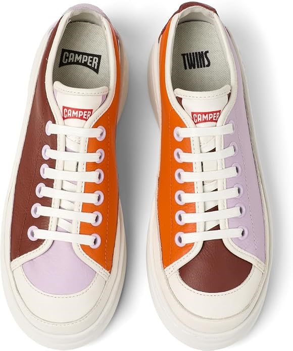 Camper Women's Runner Up Sneaker, Smooth Leather Twins 1, EU 37/US 7