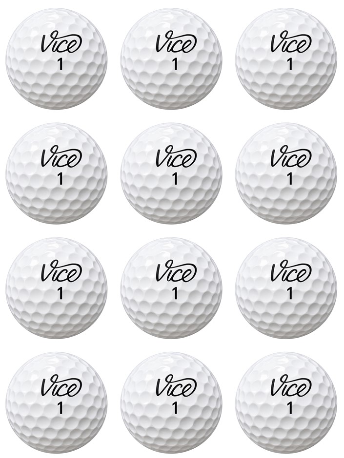 Pro Soft White 12 Piece Premium Golf Balls NB: damaged packaging