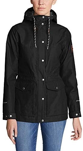 EDDIE BAUER Women's Charly Jacket, Size M, Cotton/ Nylon/Polyester, Black.