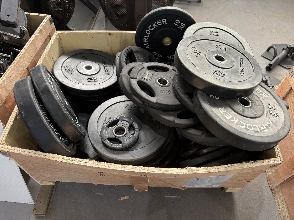 <p>Assorted Barbell Weights, Qty Approx. x38</p>