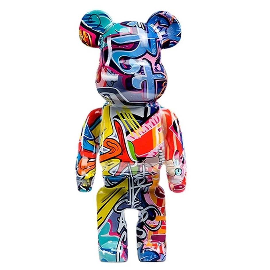 Graffiti Resin Bear Sculpture