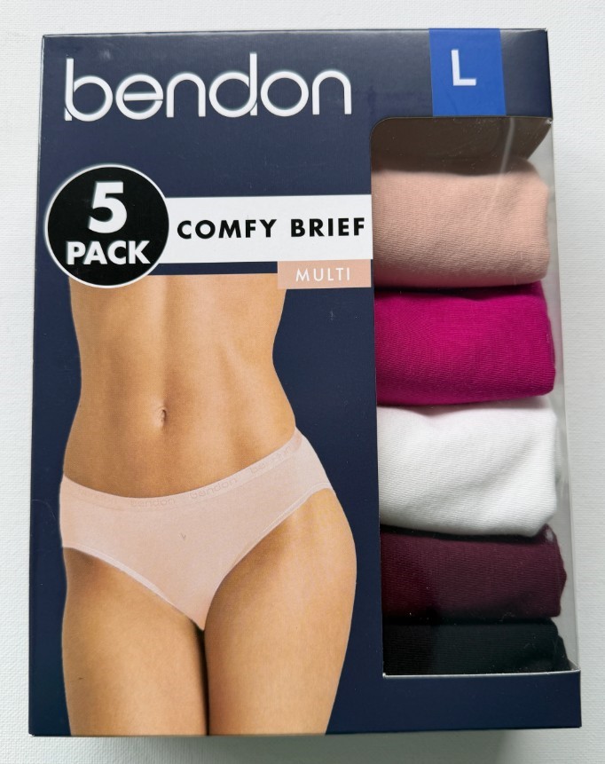 5 PACK Ladies Business T-Shirt, Blue/White, Size 14