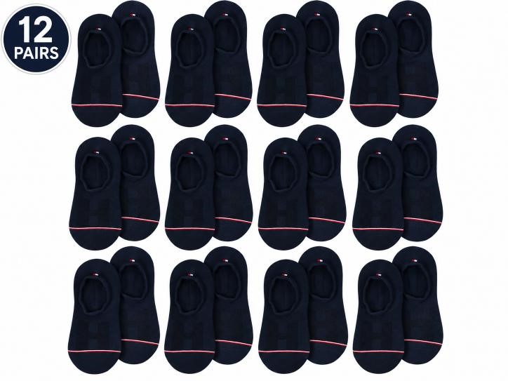 6 x 2 pairs TOMMY HILFIGER Men's Iconic Footie Socks, Dark Navy, Size 39/42