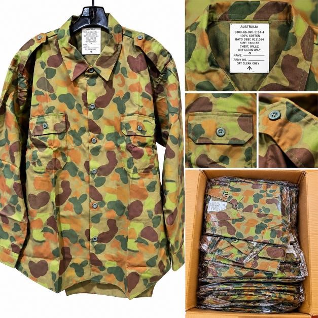 1 BOX of Australian Army DPCU Auscam Camouflage Long Sleeve Field Shirts, A