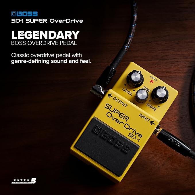 Boss SD-1 Super Overdrive Compact Pedal.  Buyers Note - Discount Freight Ra