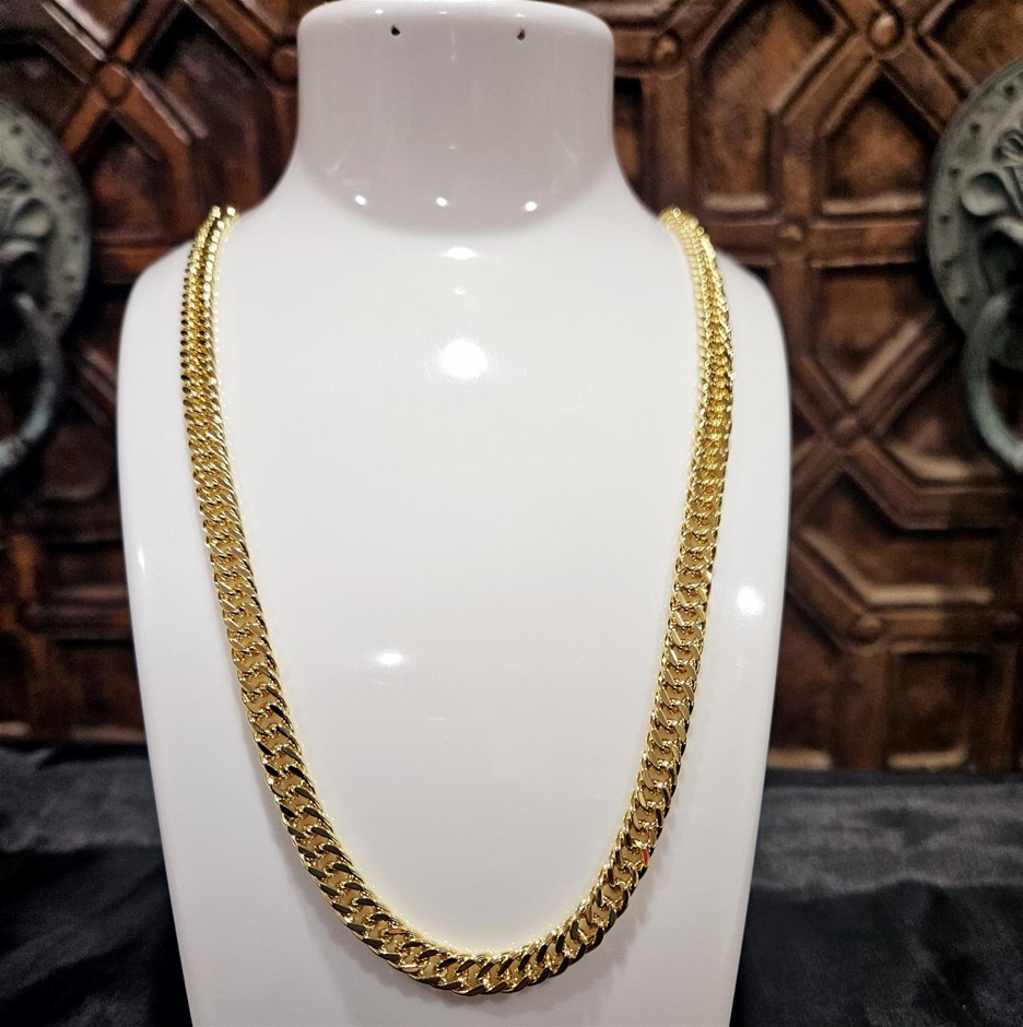 18KGF/Italy Stamped Yellow Gold Bonded Chain -60cm-Bonus Gift