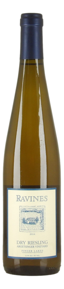 Ravines Argetsinger Riesling (dry) 2014 (1x 750mL), Finger Lakes, New York
