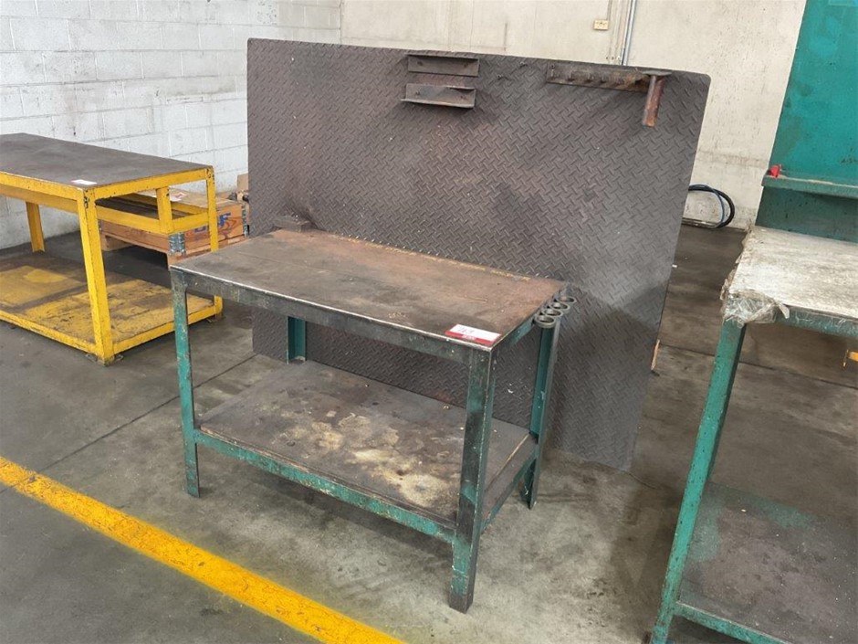 Steel Workbench with Tool Backboard