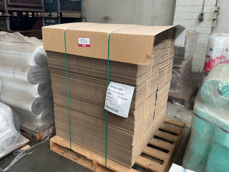 Pallet of Mett 651 Cardboard Cartons