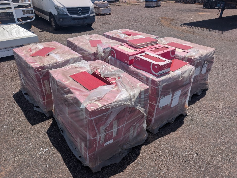 6 x Pallets of Assorted Tiles Cereja 22.5cm x 45cm
