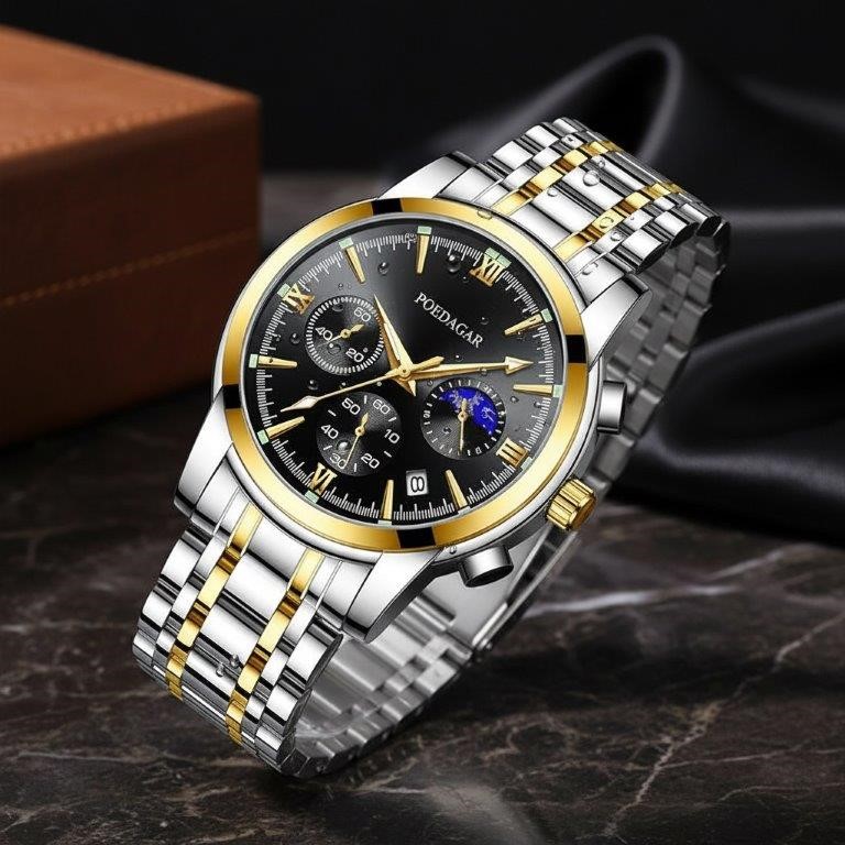 High Quality Simulated Diamond Men's Poedagar Watch-include box original