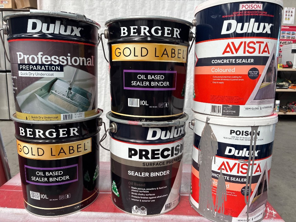6 x Tubs 10lt Assorted Paint