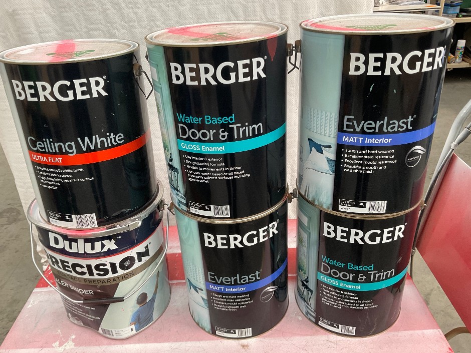 6 x Tubs 10lt Assorted Paint
