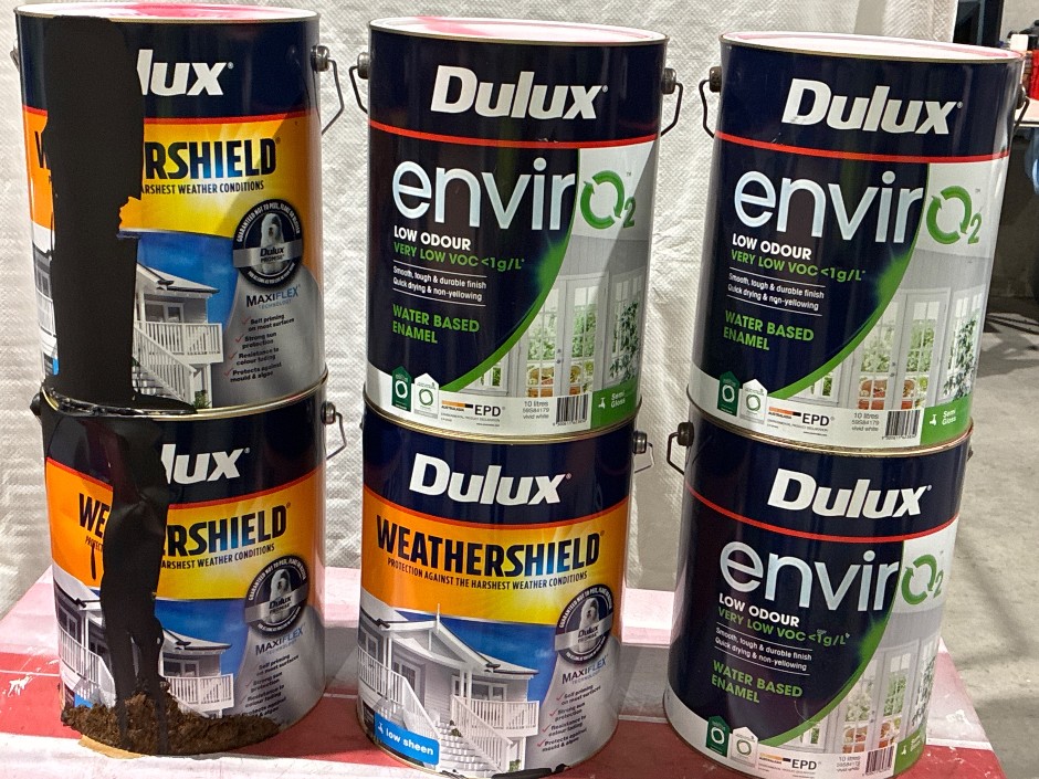 6 x Tubs 10lt Assorted Paint