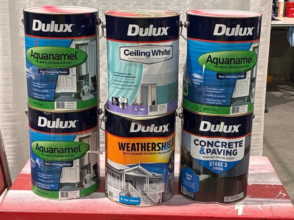 6 x Tubs 10lt Assorted Paint