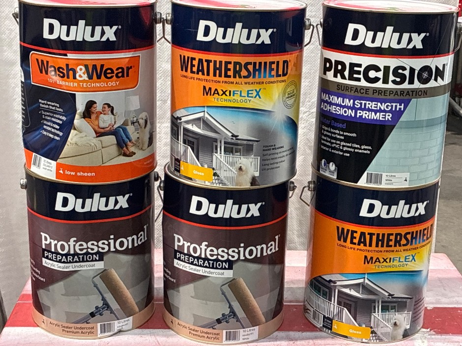 6 x Tubs 10lt Assorted Paint
