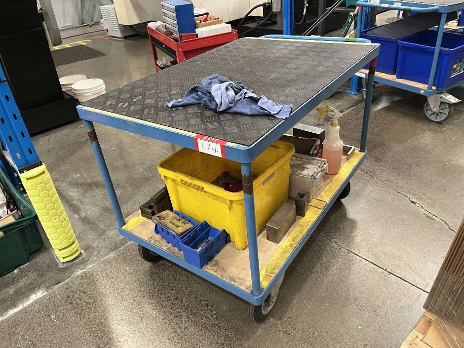 Mobile 2 Tier Trolley with Contents