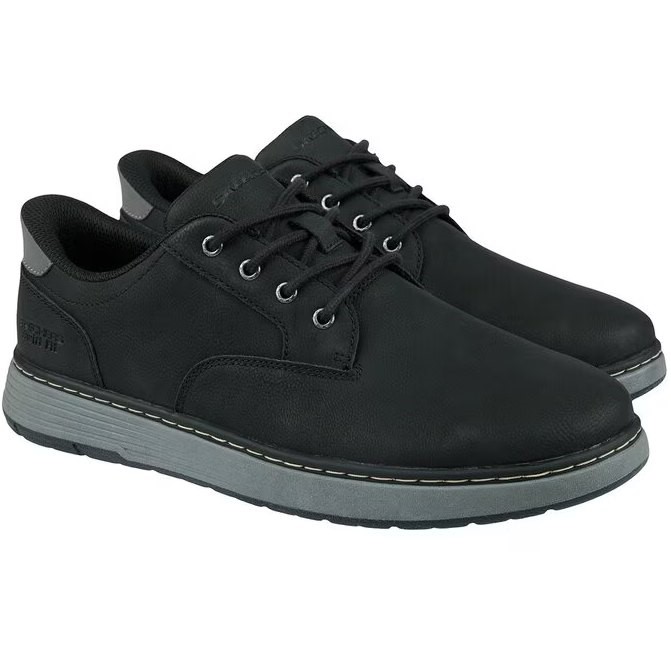 SKECHERS Men's Swift Fit Slade Shoe Black, Size US 8